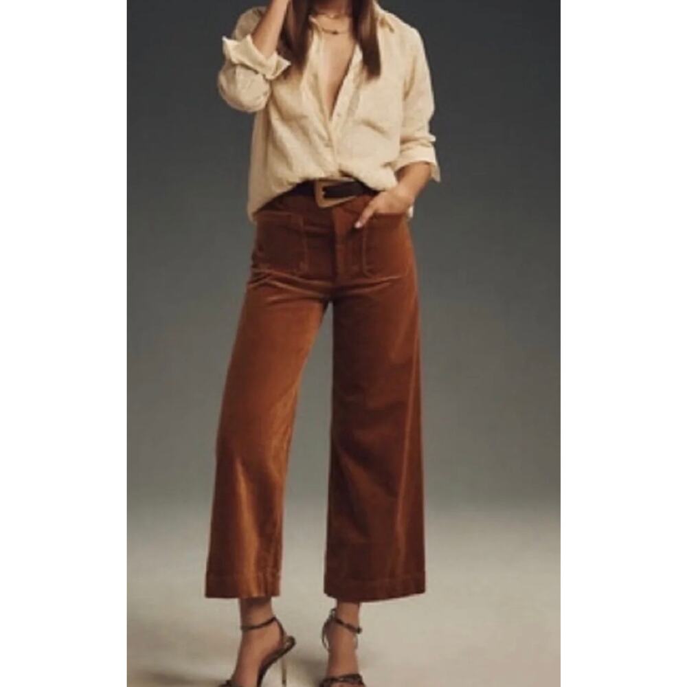 Anthropologie Collette Corduroy Wide Leg Ankle Size 34